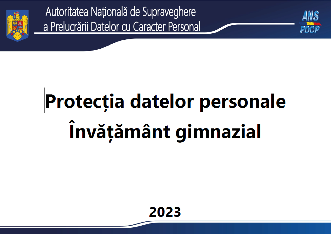 Read more about the article Creșterea gradului de conștientizare și exercitare a drepturilor în rândul elevilor – Protecția datelor personale